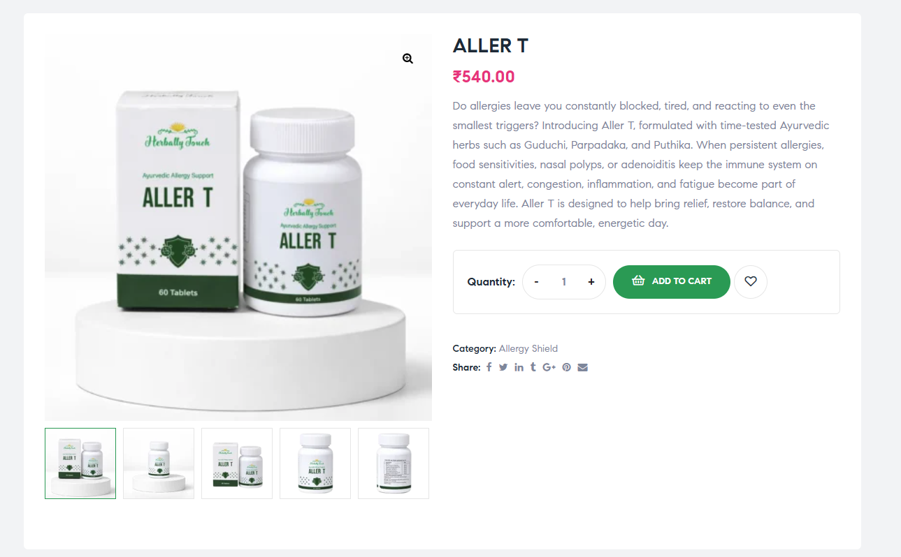 Aller T allergy medicine by Herbally Touch